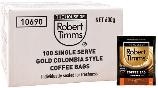 Robert Timms Gold Colombia Coffee x 100 Bags