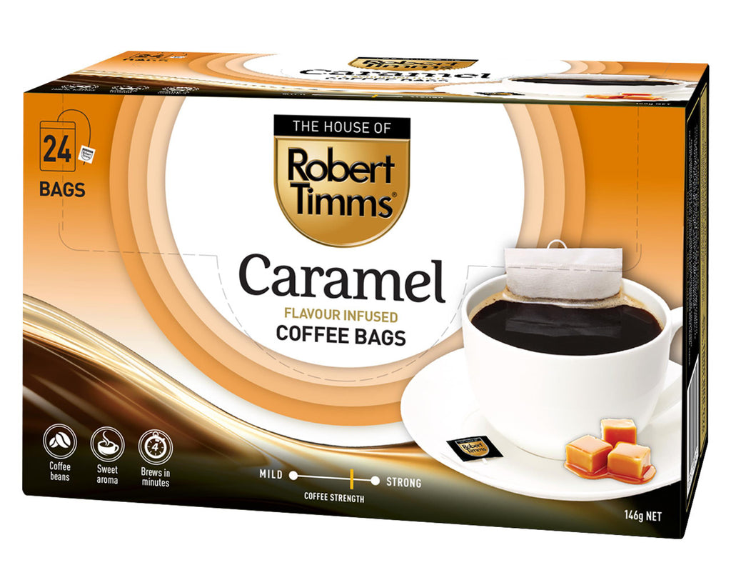Robert Timms Caramel Coffee Bags x 100