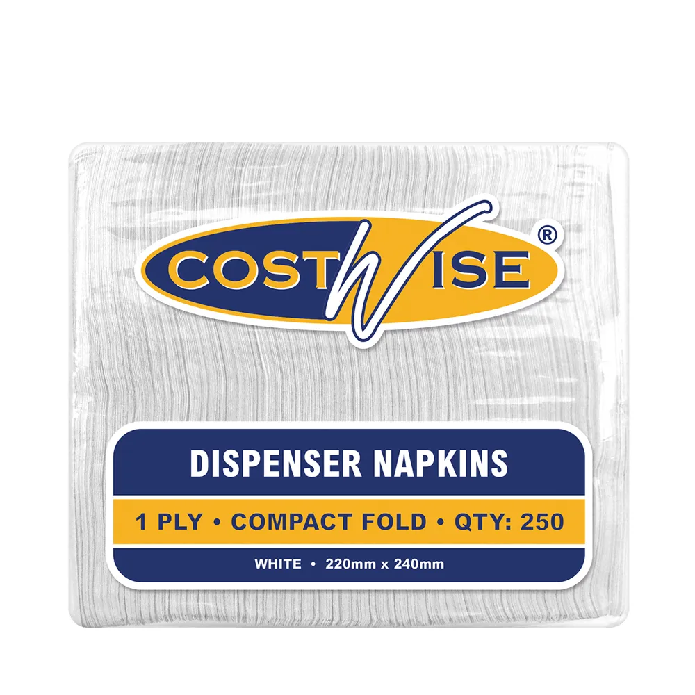 Napkins 1 Ply D-Fold Dispenser x 5000