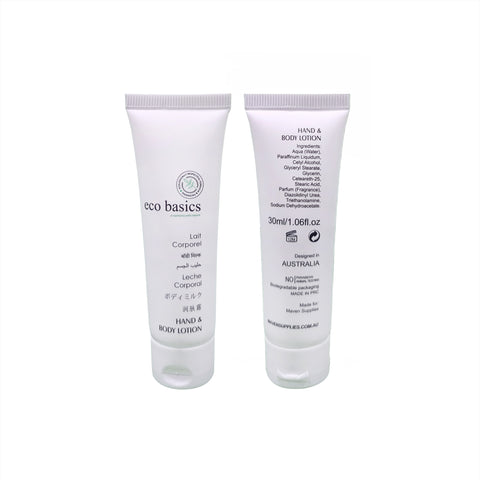 Hotel Guest Body Lotion /  Moisturiser Tube 30mL x 300