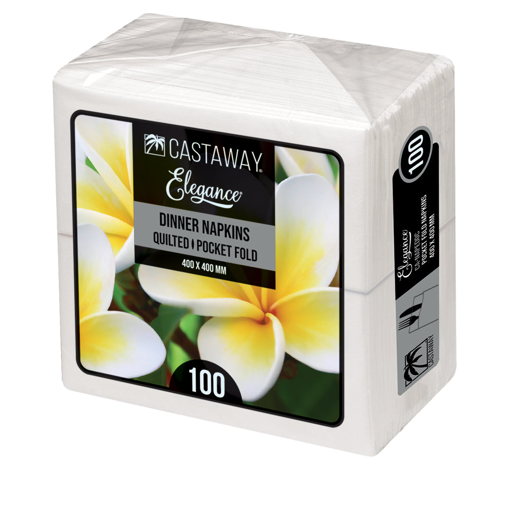 Dinner Napkins Elegance White