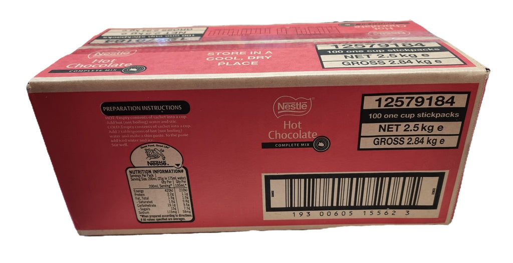 Nestle Hot Chocolate Mix Sachets X 100