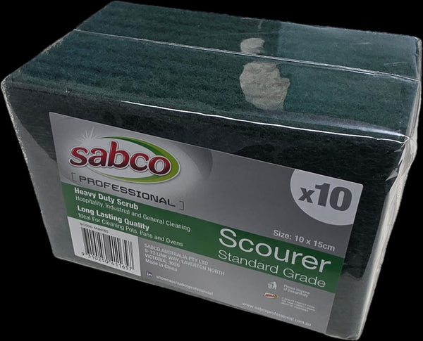 Green Scourer Pads 10 Pack