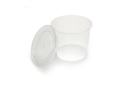 Small Round Takeaway Containers or Lids (Sold Seperately) - 25mL