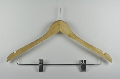 Hotel Clothes Hanger - Pilfer Proof with Clips