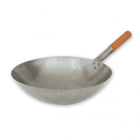Chinese Carbon Steel / Iron Wok 35cm