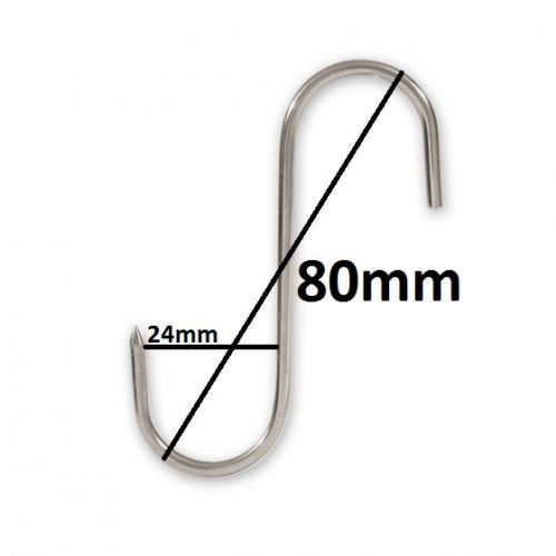 Stainless Steel Butchers Meat Hooks 80mm / 100mm/130mm