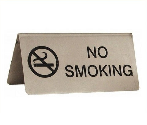 No Smoking Table Sign 10 x 5 cm "A" Frame